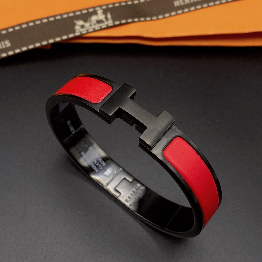 [Elara]CLIC HM SO SCHWARZ ROTES ARMBAND
