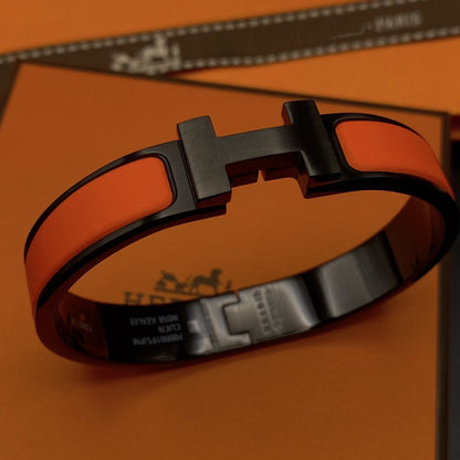 [Elara]CLIC H M SO ブラック オレガンブレスレット