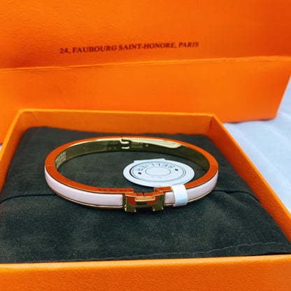 [Elara]CLASSIC HM CLIC  PINK 8MM ENAMEL BRACELET