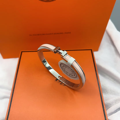 [Elara]CLASSIC HM CLIC  PINK 8MM ENAMEL BRACELET