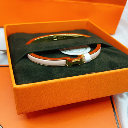 [Elara]CLASSIC HM CLIC  PINK 8MM ENAMEL BRACELET