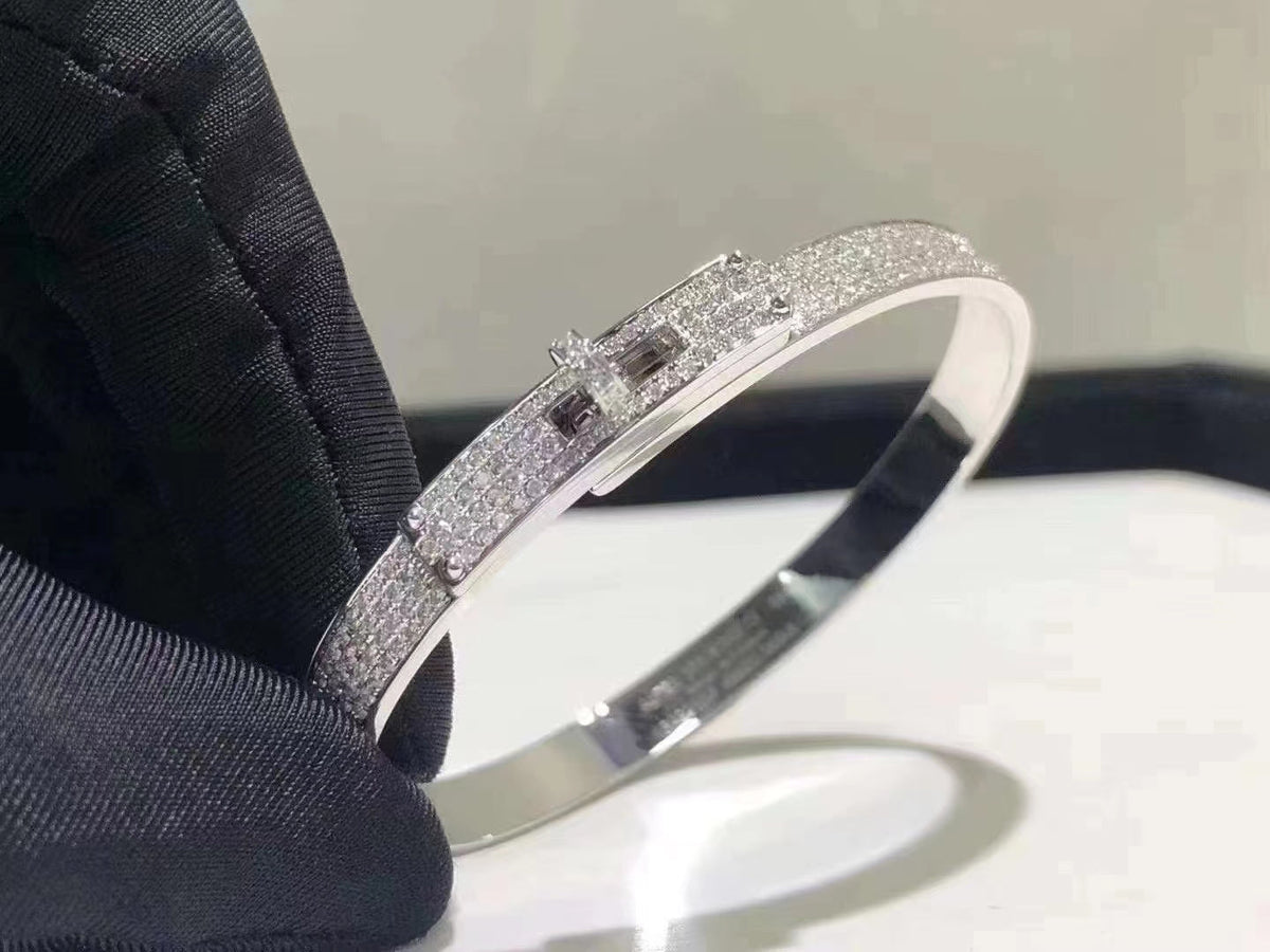 [Elara]HM KELLY BRACELET IN SILVER AND FULL PAVE DIAMOND