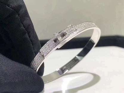 [Elara]HM KELLY BRACELET IN SILVER AND FULL PAVE DIAMOND