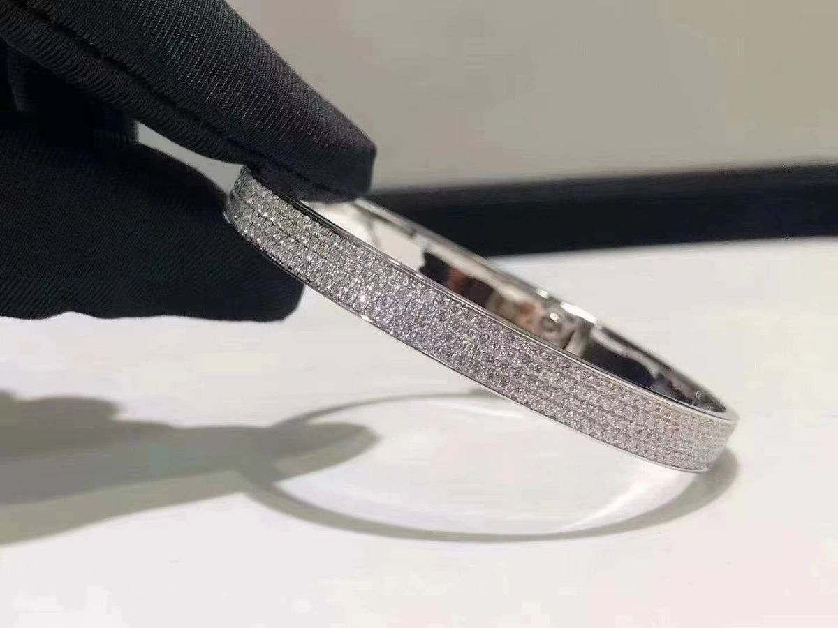 [Elara]HM KELLY BRACELET IN SILVER AND FULL PAVE DIAMOND