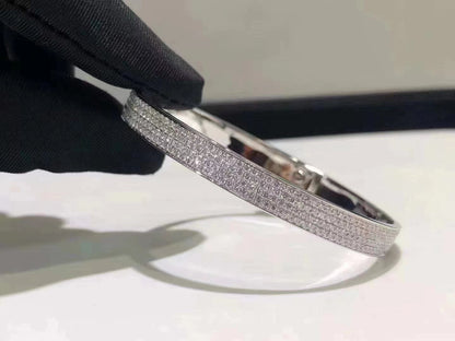 [Elara]HM KELLY BRACELET IN SILVER AND FULL PAVE DIAMOND
