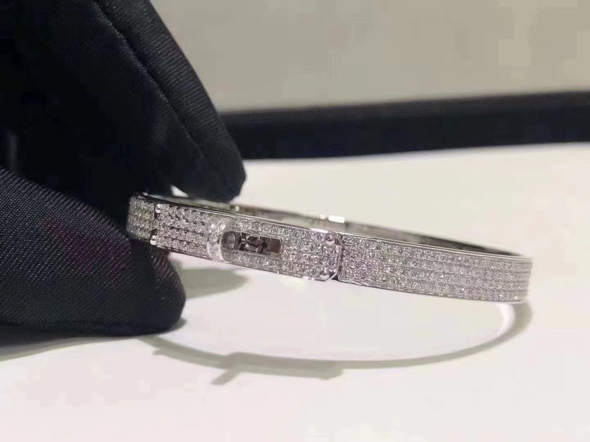 [Elara]HM KELLY BRACELET IN SILVER AND FULL PAVE DIAMOND