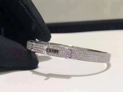 [Elara]HM KELLY BRACELET IN SILVER AND FULL PAVE DIAMOND