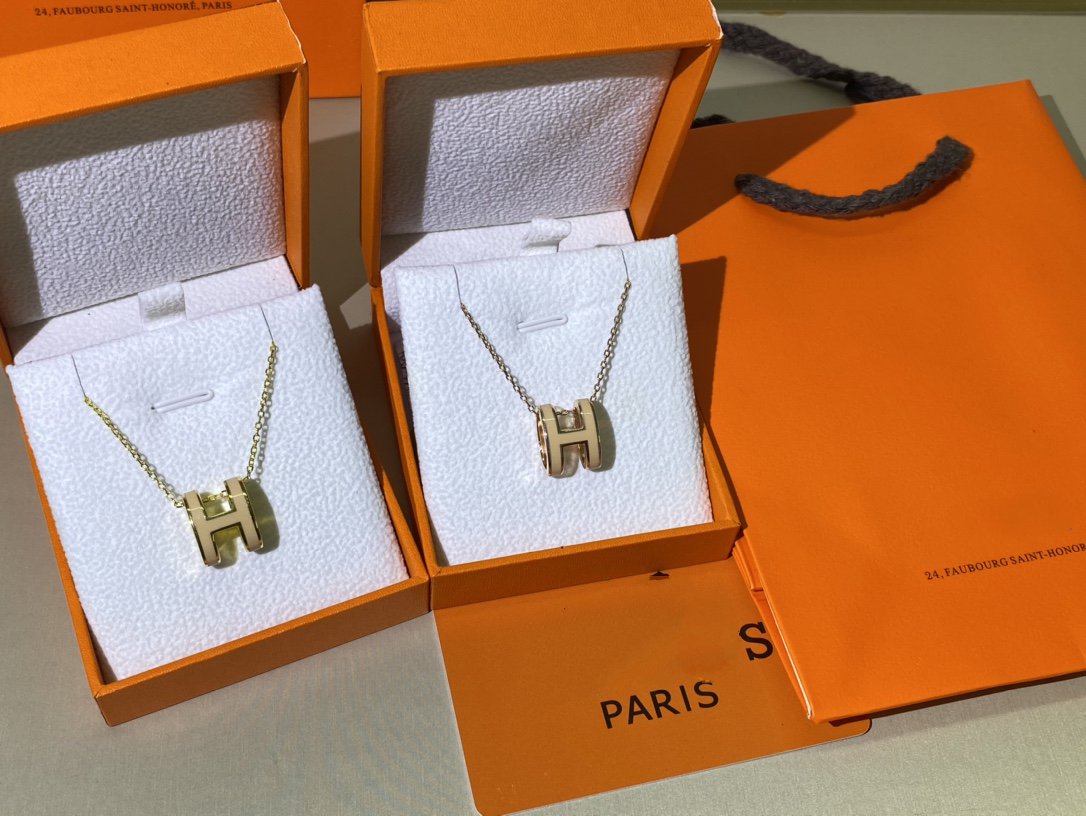 [Elara]HM CLIC YELLOW EMAIL GOLD HALSKETTE