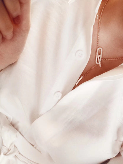 [Elara]HM FIRE PIG NOSE NECKLACE TRENDY STREET