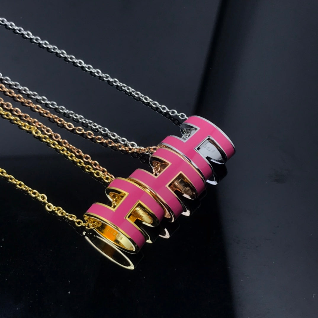 [Elara]H NECKLACE PINK
