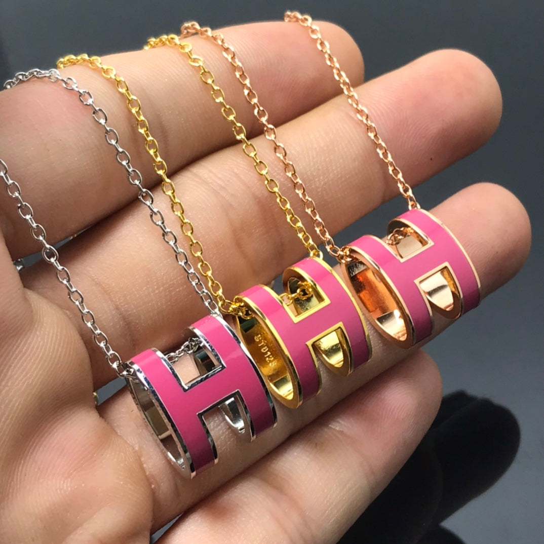 [Elara]H NECKLACE PINK