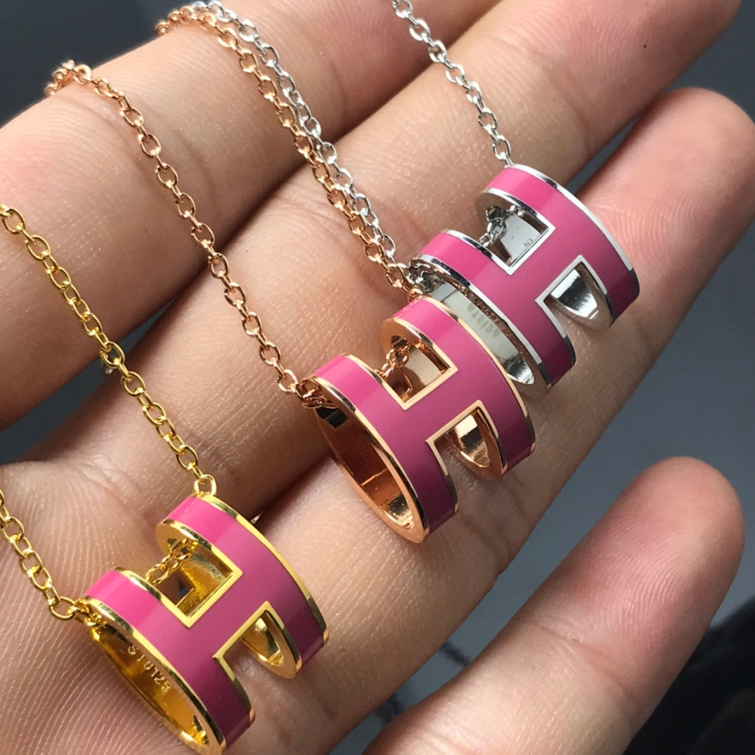 [Elara]H NECKLACE PINK