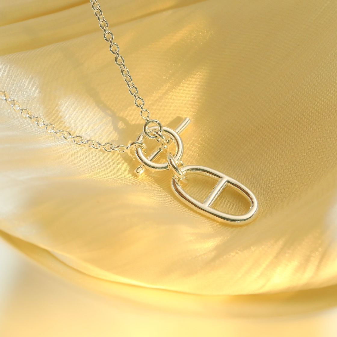 [Elara]HM CHAINE D'ANCRE PENDANT NECKLACE STERLING SILVER