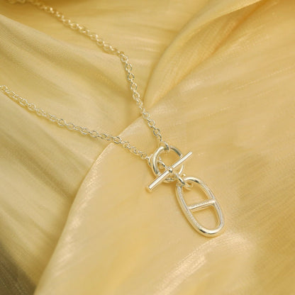 [Elara]HM CHAINE D'ANCRE PENDANT NECKLACE STERLING SILVER