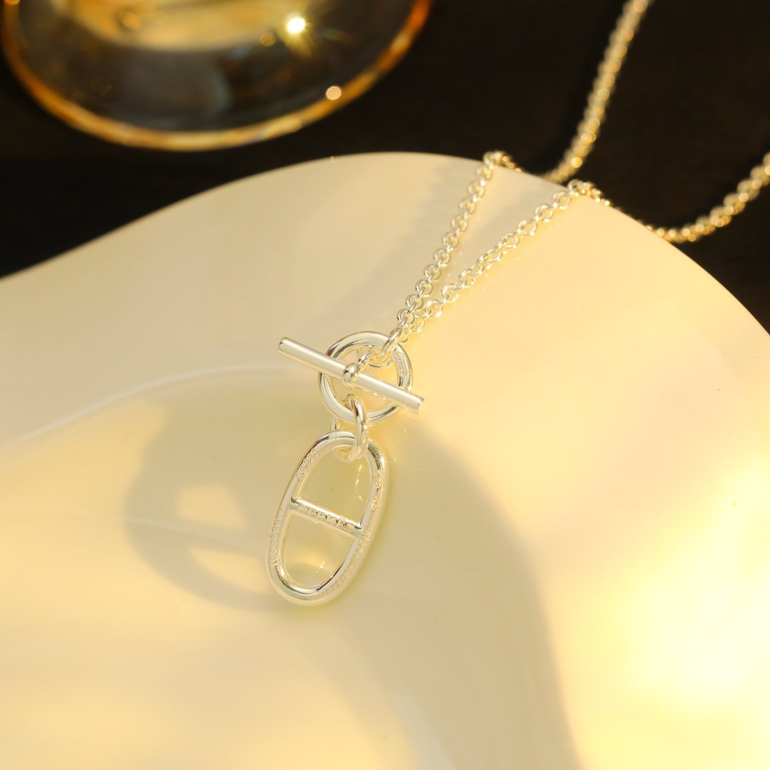 [Elara]HM CHAINE D'ANCRE PENDANT NECKLACE STERLING SILVER