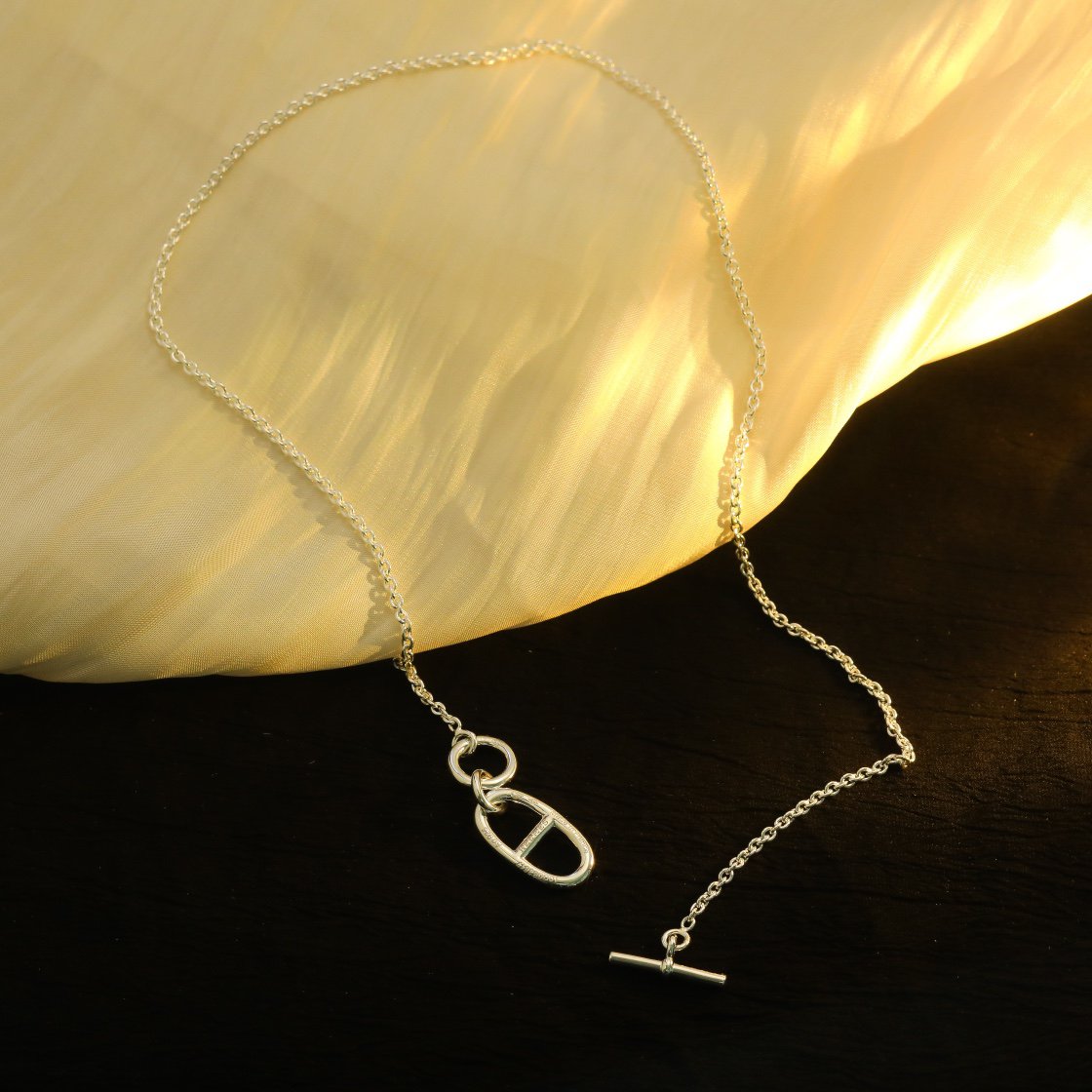 [Elara]HM CHAINE D'ANCRE PENDANT NECKLACE STERLING SILVER