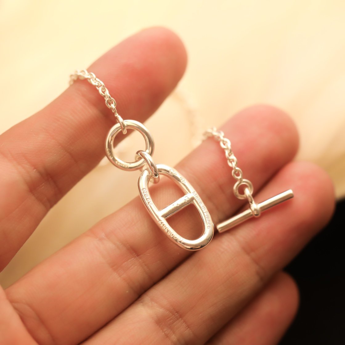 [Elara]HM CHAINE D'ANCRE PENDANT NECKLACE STERLING SILVER
