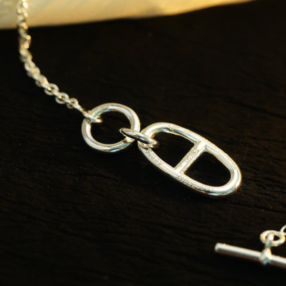 [Elara]HM CHAINE D'ANCRE PENDANT NECKLACE STERLING SILVER
