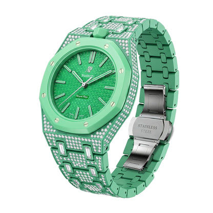 [Elara]Royal Oak Pop Exclusive Bioceramic Case & Bioceramic Strap Full Diamond