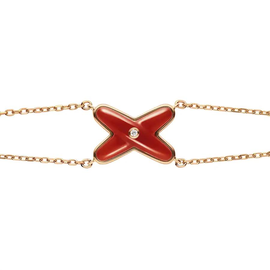 [Elara]ARMBAND ROSÉGOLD CARNELIAN 1 DIAMANT