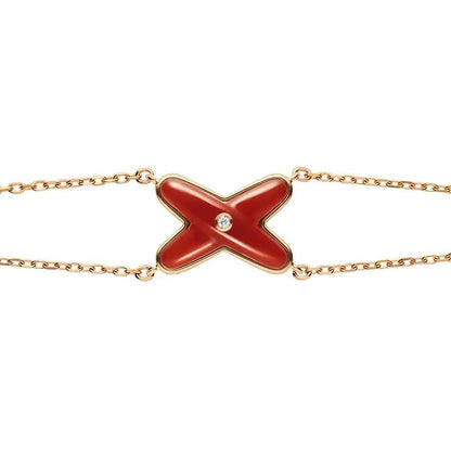 [Elara]ARMBAND ROSÉGOLD CARNELIAN 1 DIAMANT