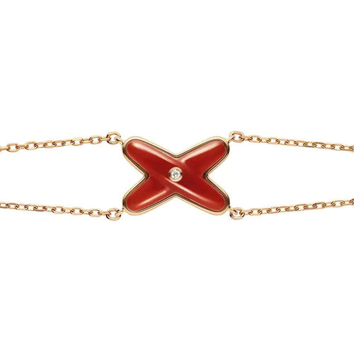 [Elara]ARMBAND ROSÉGOLD CARNELIAN 1 DIAMANT