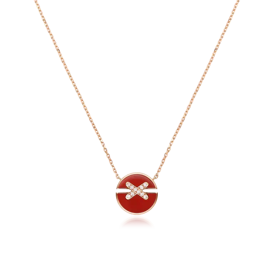 [Elara]JEUX DE ROSE GOLD ダイヤモンドネックレス