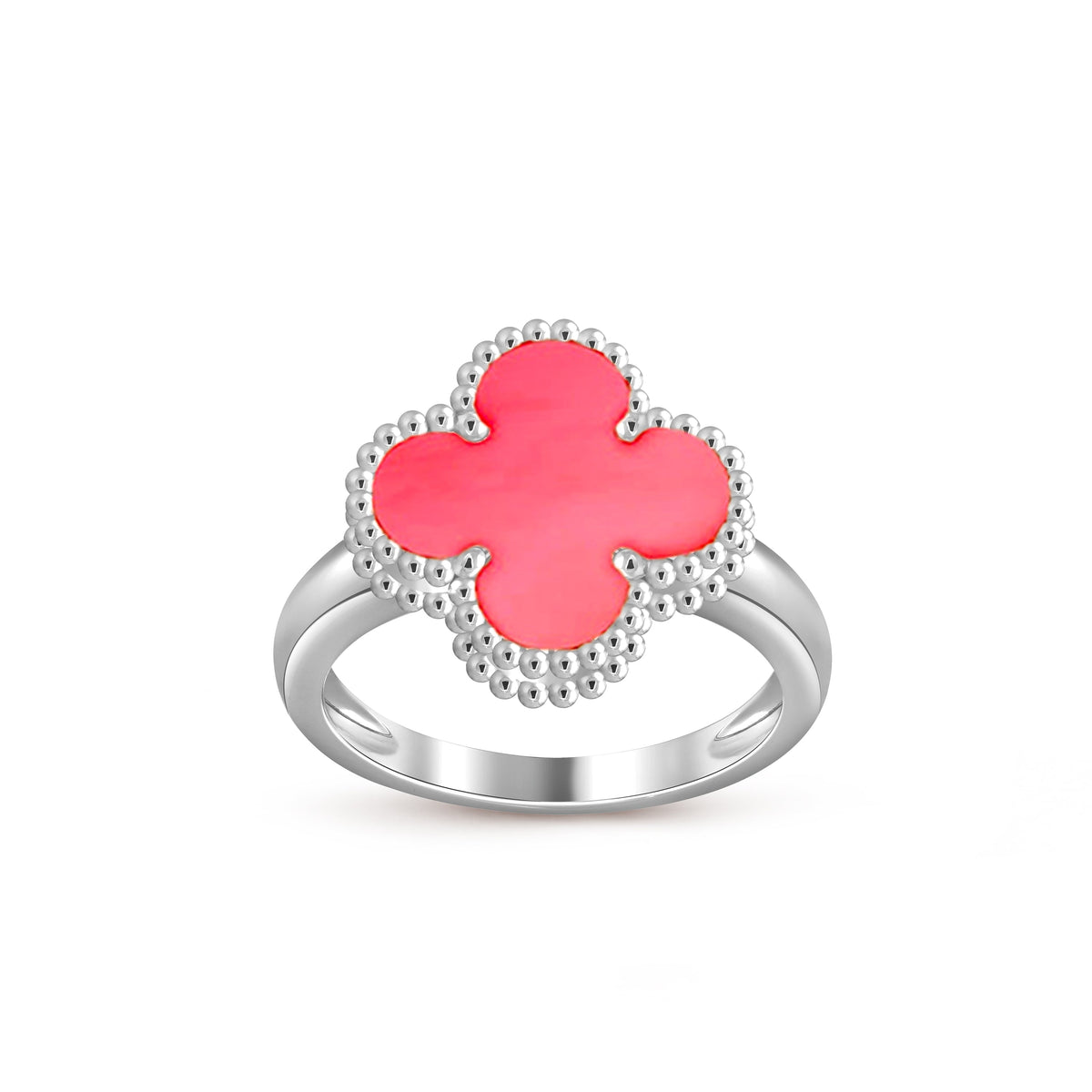 [Elara]LUCKY CLOVER VINTAGE WEISSGOLD-RINGKOLLEKTION