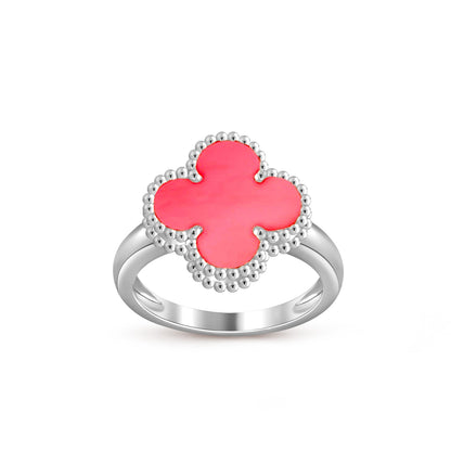 [Elara]LUCKY CLOVER VINTAGE WEISSGOLD-RINGKOLLEKTION