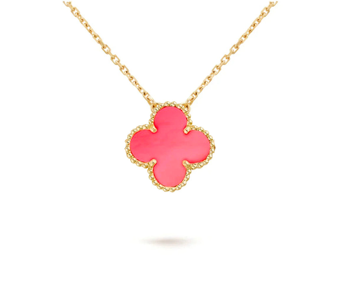 [Elara]15MM CLOVER FLOWER PENDANT NECKLACE COLLECTION