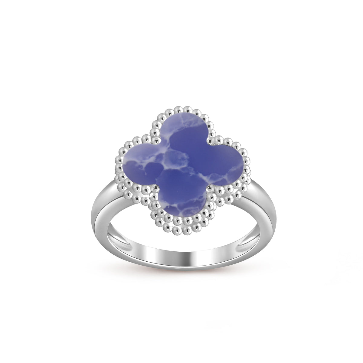 [Elara]LUCKY CLOVER VINTAGE WEISSGOLD-RINGKOLLEKTION