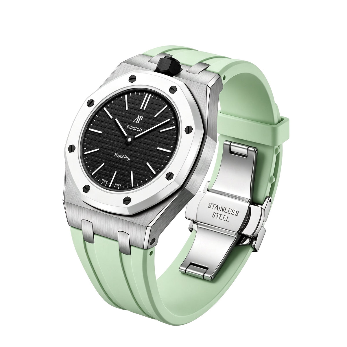 [Elara]Royal Oak Pop Exclusive Steel Case & Silicone Strap With Cradle
