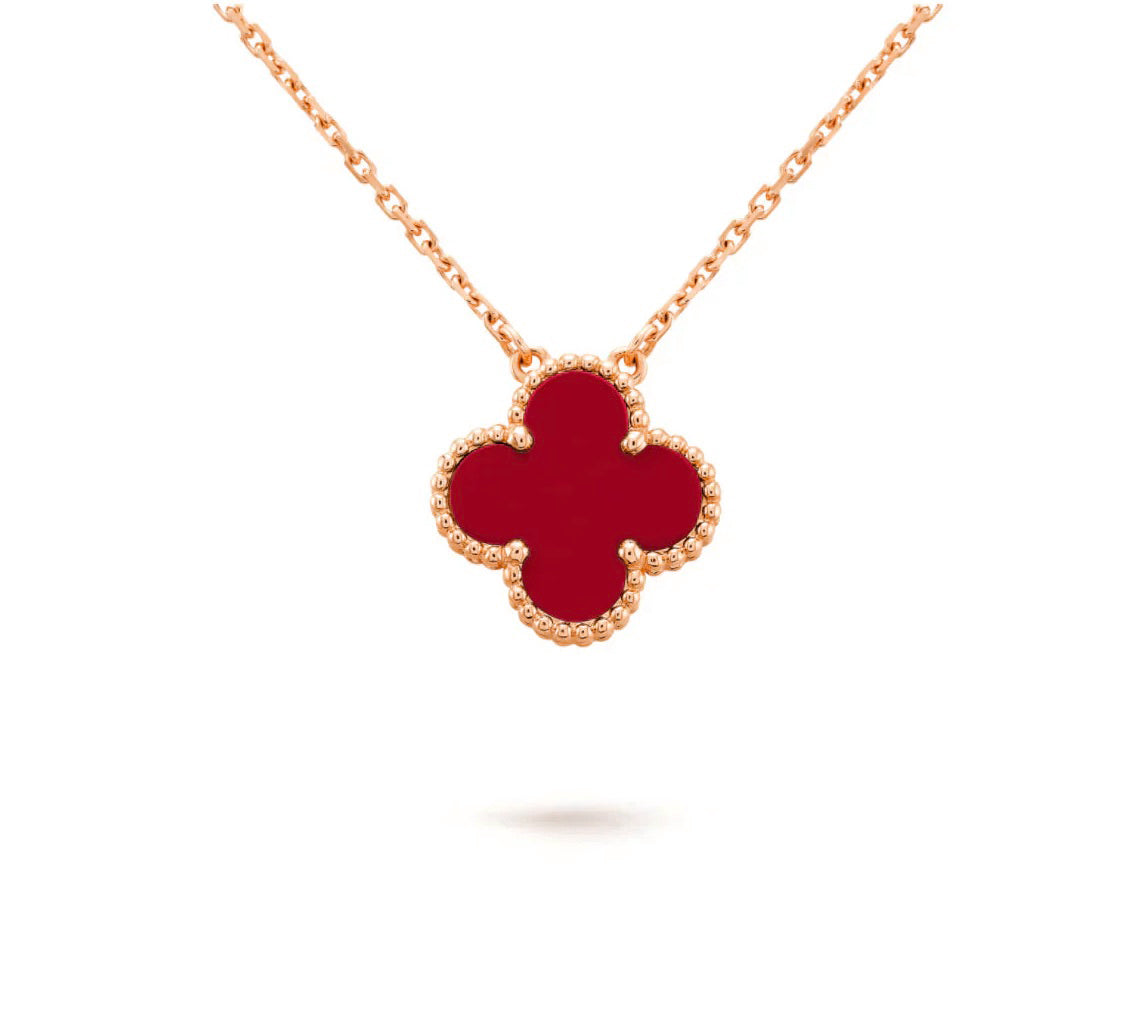 [Elara]15MM CLOVER FLOWER PENDANT NECKLACE COLLECTION