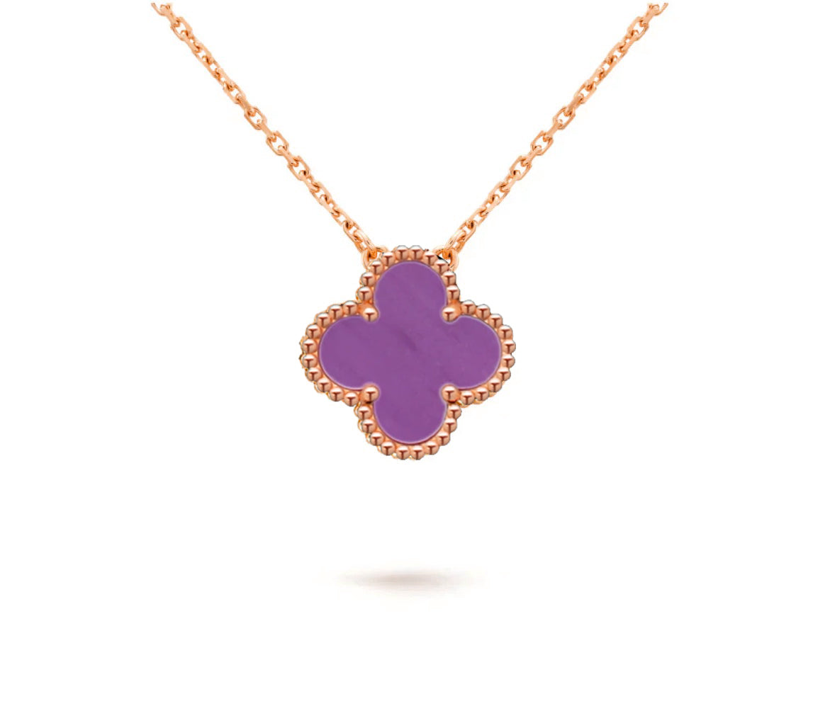 [Elara]15MM CLOVER FLOWER PENDANT NECKLACE COLLECTION
