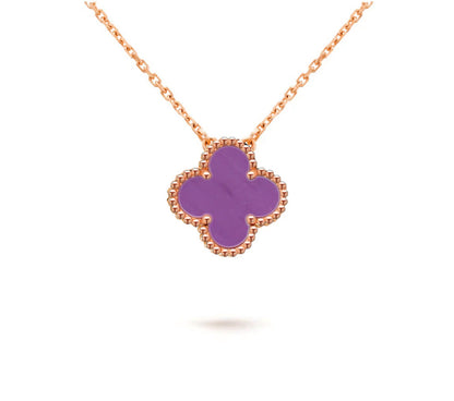 [Elara]15MM CLOVER FLOWER PENDANT NECKLACE COLLECTION