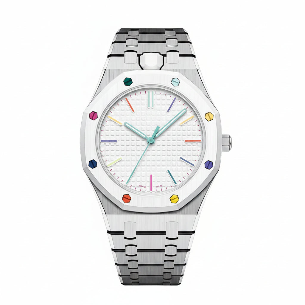 [Elara]OAK POP EXKLUSIVES SILBERNES STAHLBAND