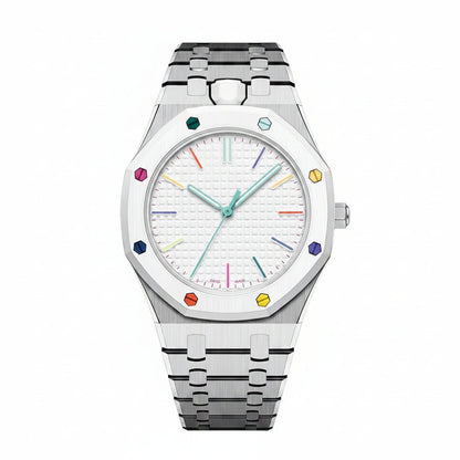 [Elara]OAK POP EXKLUSIVES SILBERNES STAHLBAND