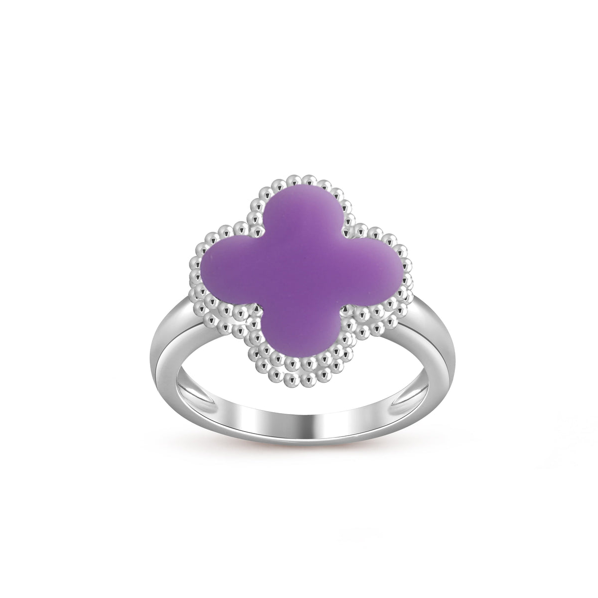 [Elara]LUCKY CLOVER VINTAGE WEISSGOLD-RINGKOLLEKTION