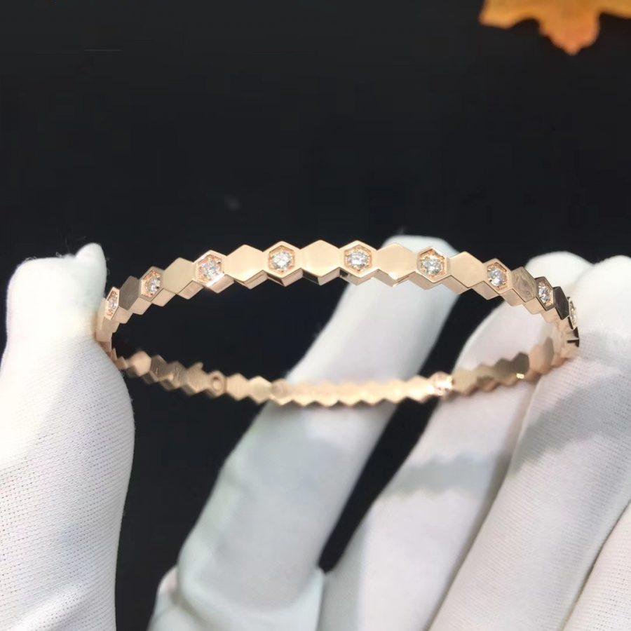 [Elara]BEE LOVE ROSE GOLD DIAMOND BRACELET