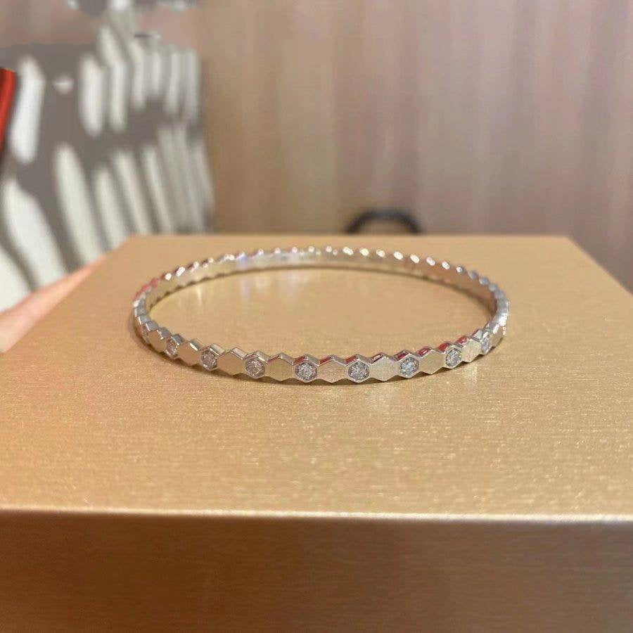 [Elara]BEE LOVE SILBERNES DIAMANT-ARMBAND