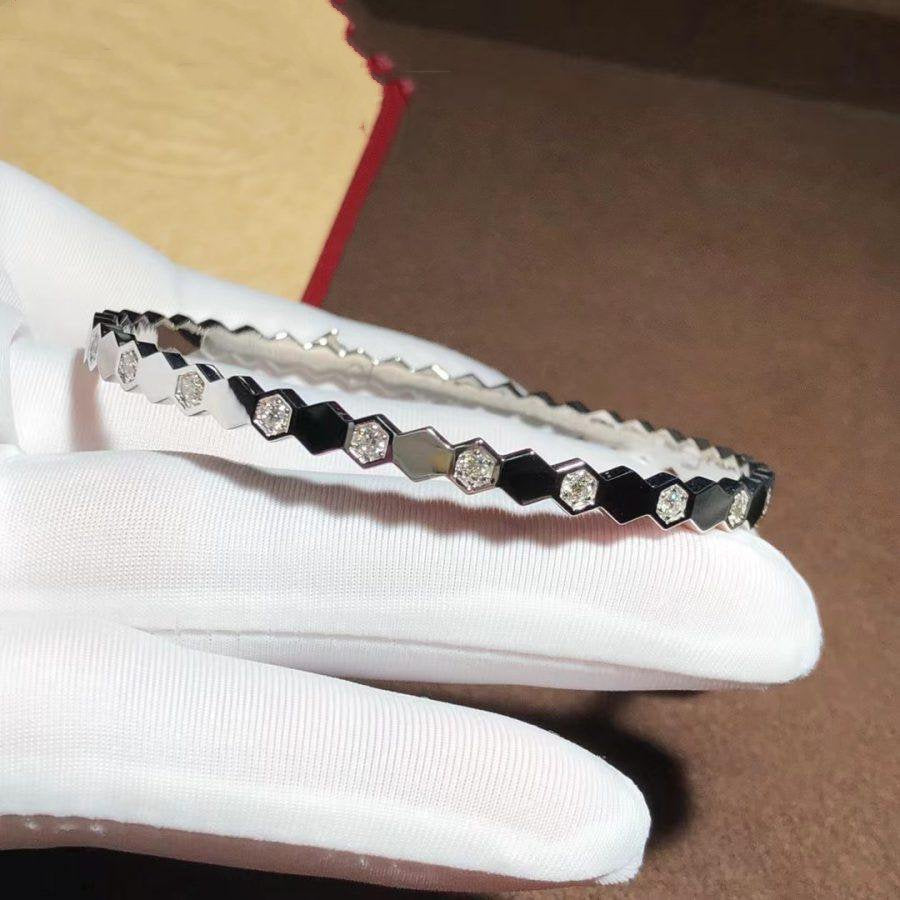 [Elara]BEE LOVE SILBERNES DIAMANT-ARMBAND