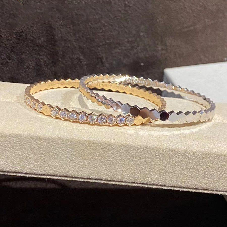[Elara]BEE LOVE GOLD BRACELET FULL DIAMOND