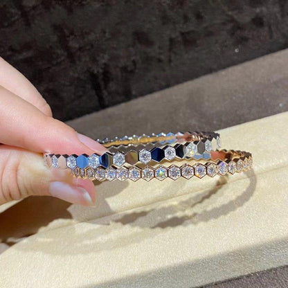 [Elara]BEE LOVE GOLD BRACELET FULL DIAMOND
