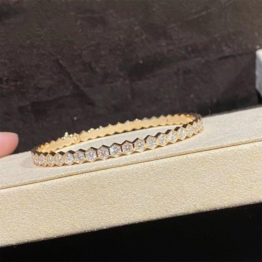 [Elara]BEE LOVE GOLD BRACELET FULL DIAMOND