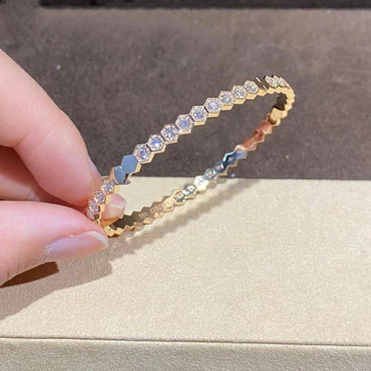 [Elara]BEE LOVE GOLD BRACELET FULL DIAMOND