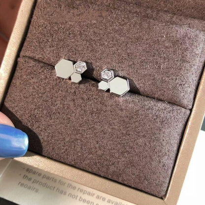[Elara]BEE LOVE SILVER DIAMOND EARRINGS