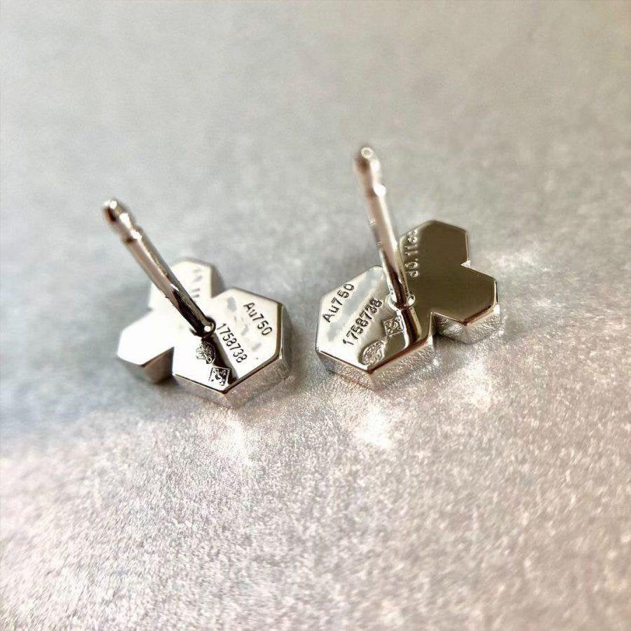 [Elara]BEE LOVE SILVER DIAMOND EARRINGS