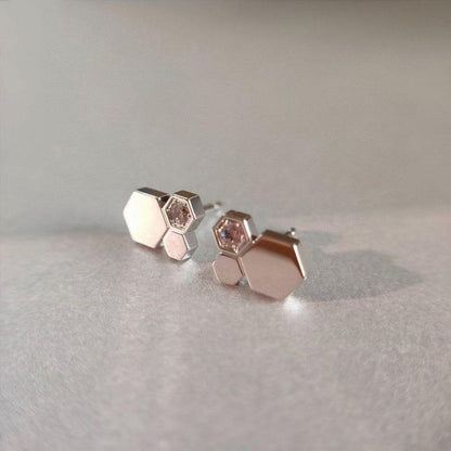 [Elara]BEE LOVE SILVER DIAMOND EARRINGS