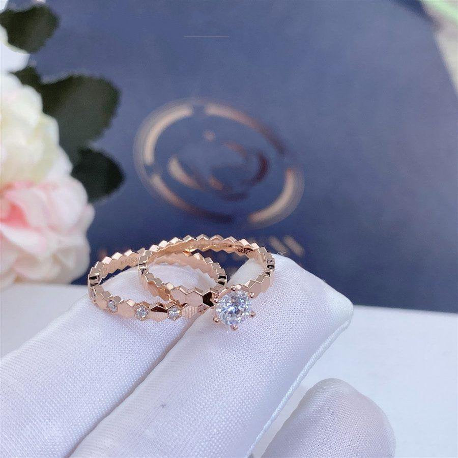 [Elara]BEE LOVE RING ROSE GOLD 1 DIAMOND