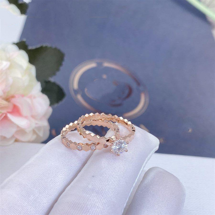[Elara]BEE LOVE RING ROSE GOLD 1 DIAMOND